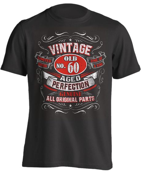 

2019 men's funny vintage 60th birthday gift shirt for men born in 1958 retro style summer t-shirt