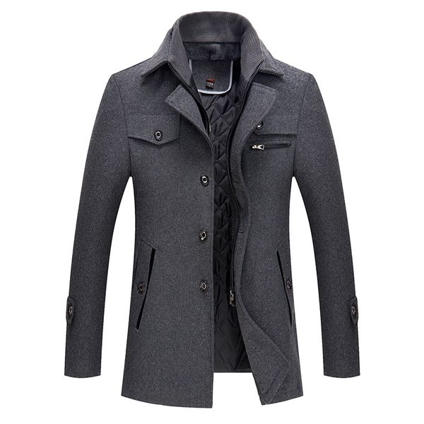 

men's wool & blends 2021 casual multi colors mens coats and jackets, Black