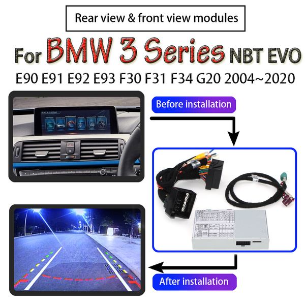 

for 3 series e90 e91 e92 e93 f30 f31 f34 g20 2004~2020 interface adapter rear view camera original screen upgrade decoder car