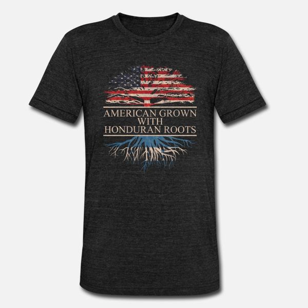 

american grown with honduran roots t shirt men printing tee shirt round collar natural fit building spring autumn unique shirt