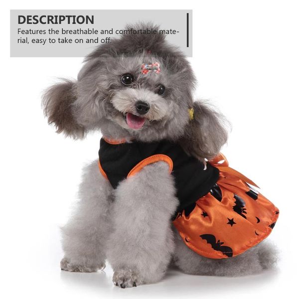 

dog apparel 1pc halloween pet skirt elements printing clothes for (m size)