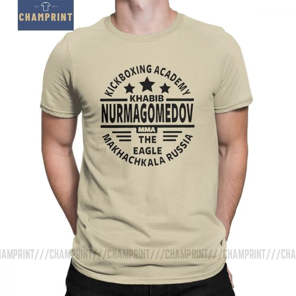

khabib nurmagomedov men t shirt mma fight dagestan russia vintage cotton short sleeve tee shirt o neck t-shirt