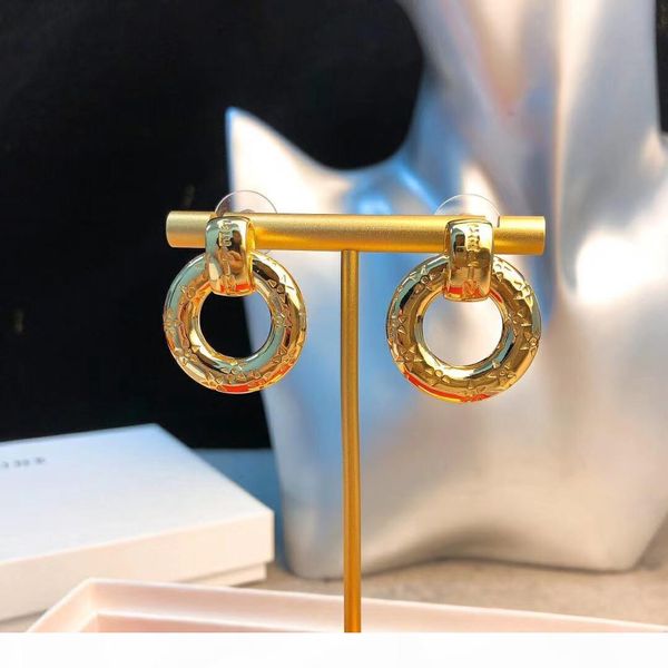 

горячие продажи круглый падение формы серьги из 18-каратного золота гальваническим для женщин ювелирных изделий венчания подарка свободной п, Golden