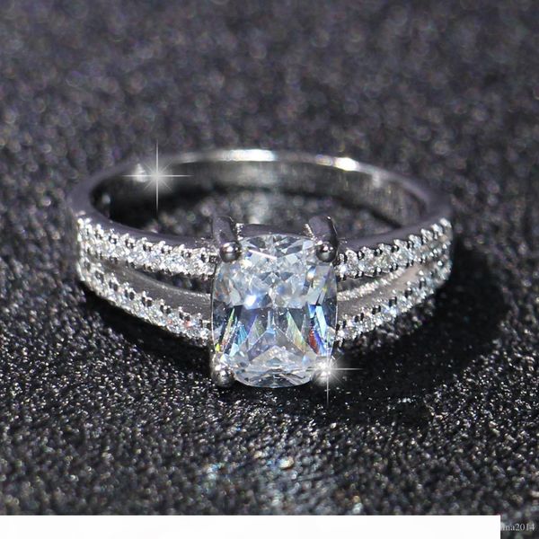 

fashion jewelry luxury eternal 2ct z cz 10kt gold filled gf simulated diamond wedding engagement band ring for women sz 5-11, Slivery;golden