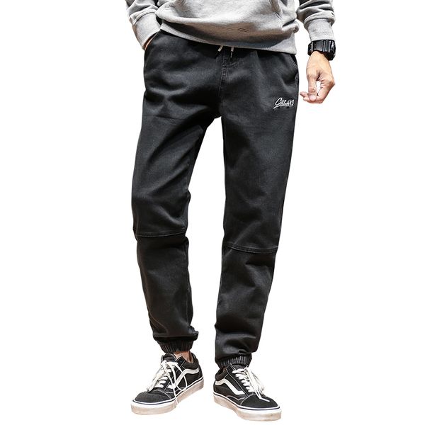 

street style мужские джинсы брюки повседневный полная длина шаровары vintage омывается denim jeans бесплатная доставка мужская одежда, Blue