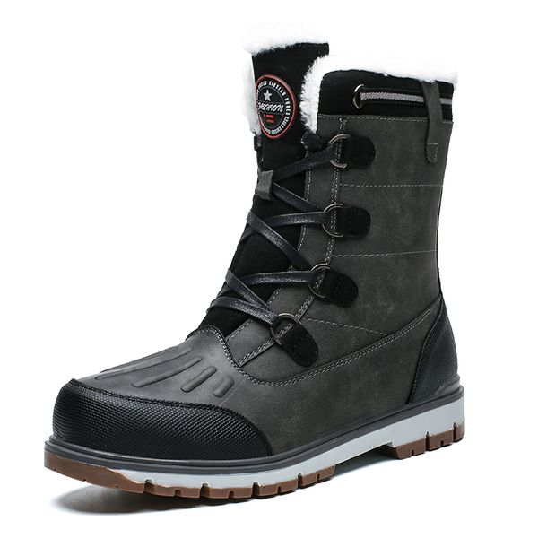 

new quality waterproof hilking boots super warm plush men's shoes winter ankle boots comfortable hunting climbing sneakers