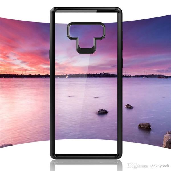 

cgjxsclear phone case for samsung galaxy note 9 soft tpu transparent pc 2 in 1 back cover cases for note 9 s9 plus