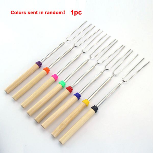 

bbq fork skewers multi-color camping meat roasting kitchen barbecue accessories