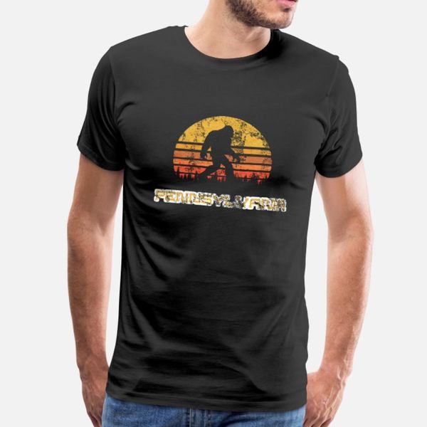 

bigfoot pennsylvania state sasquatch vintage t shirt men designing cotton size s-3xl original cute funny spring pattern shirt