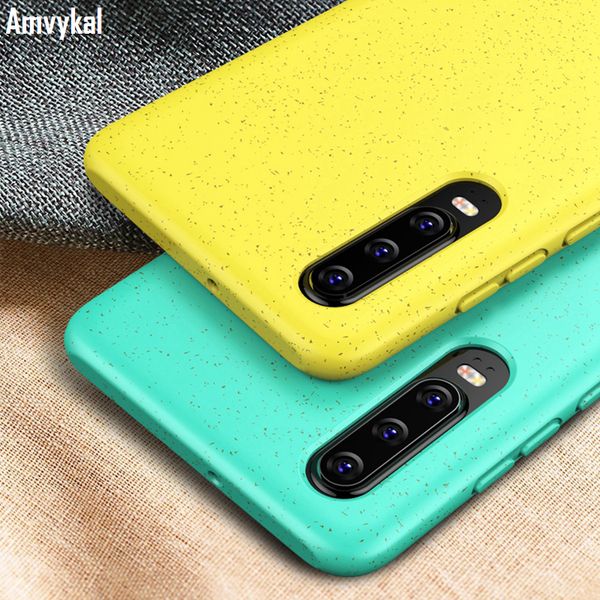 

eco-friendly silicone cover for huawei p40 phone cases for huawei p40 pro p40 lite anti-fall soft tpu wheat straw case