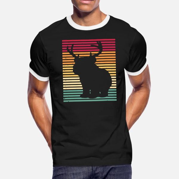 

bear antlers stag vintage retro deer t shirt men character tee shirt s-3xl unique gift new style spring autumn leisure shirt