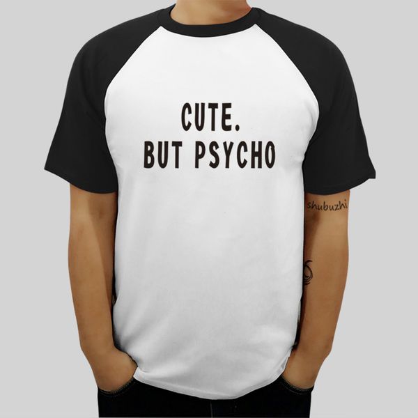 

cute but psycho new brand tee-shirt male fashion ringer cotton tshirt men