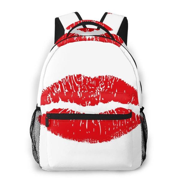

женщины мода рюкзака мужской сумки рюкзак мужских большой ноутбук торговых дорожная сумка красных выходные поцелуй губа