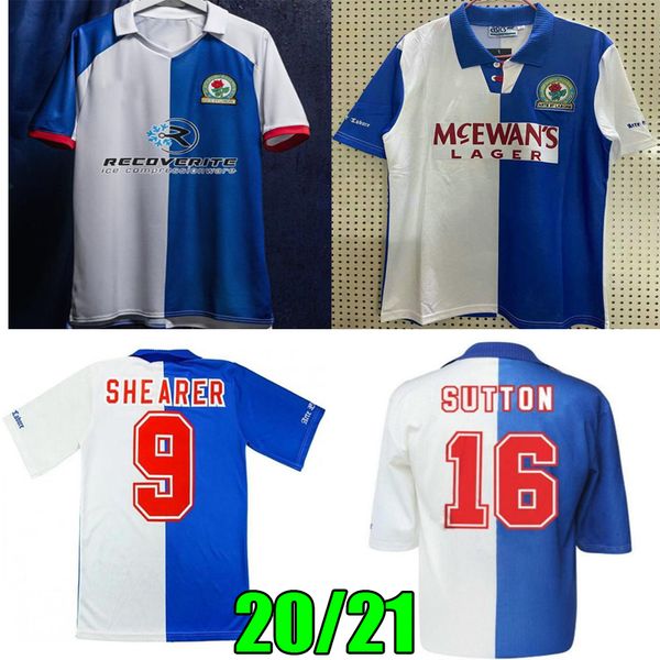 

1994 1995 2020 2021 blackburns rovers retro soccer jersey 20 21 94 95 vintage classic finals hendry sherwood shearer newell football shirt, Black;yellow