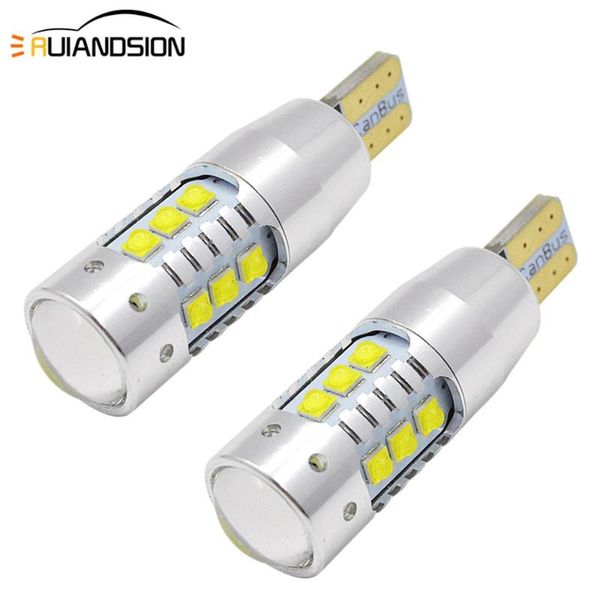 

2x 0.43a 80w 12/24v t10 w5w 194 501 led canbus no error car lights 16smd creexb-d reading instrument light bulb 5w5 auto 6000k