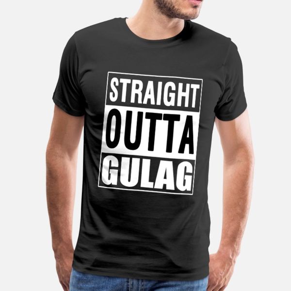 

straight outta gulag t shirt men custom 100% cotton s-3xl clothing loose funny casual summer style natural shirt