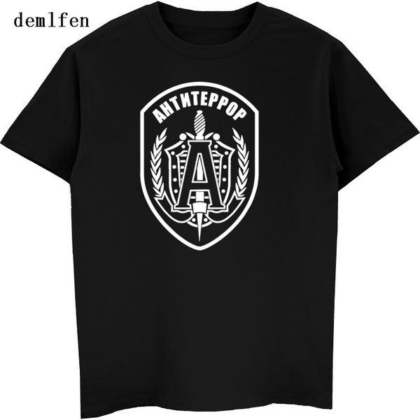 

new russian special force alpha group anti terror t-shirt men's casual o-neck t shirt summer classic male fashion cotton t-shirt