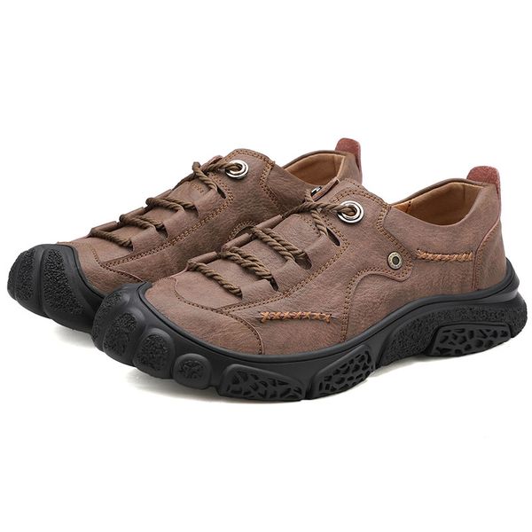 

genuine leather male loafers breathable casual men shoes leather lace up loafers male comfortablea driving shoes men hc-620, Black