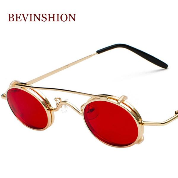 

hip hop punk sunglasses men small round sun glasses womem vintage prince glasses mirror detachable flip cover mirror shades, White;black