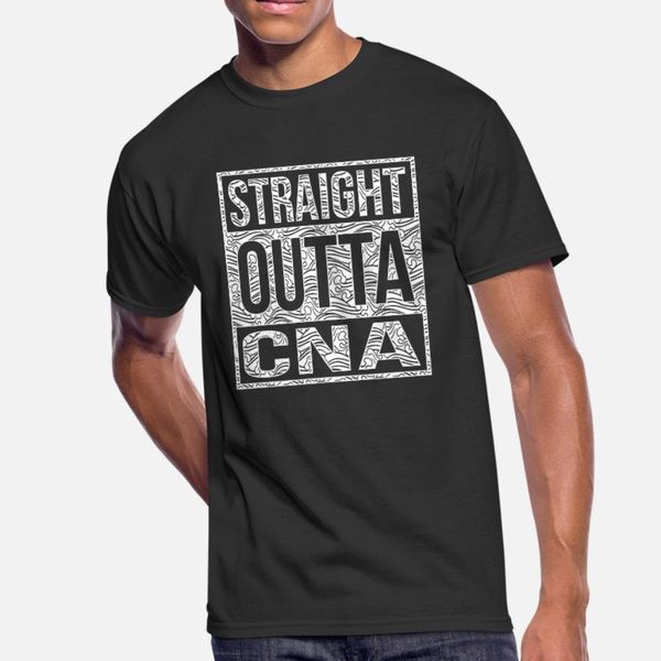 

certified medical assistant straight outta cna t shirt men customize cotton size s-3xl pattern gift funny casual summer style letter shirt