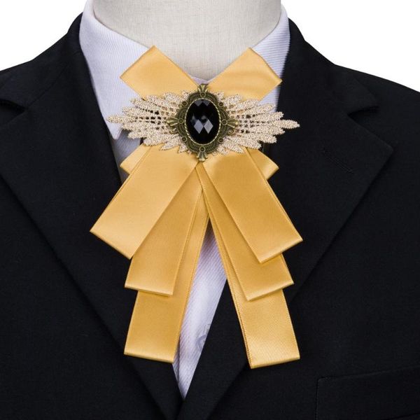 

barry.wang yellow bow tie business wedding suit party collar shirt neckwear ribbon bowtie cravat groom crystal rhinestone lf-453, Blue;purple