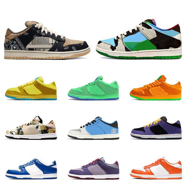 

2020 chunky dunky skateboard shoes bears orange green kentucky mens womens trainers sports sneakers size 36-45