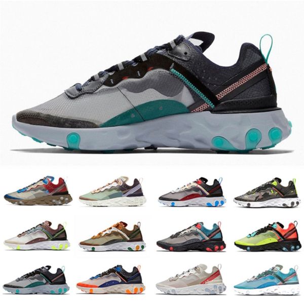 

neptune green ndercover x react element 87 mens sail moss react 87s mens running shoes sandals outdoor men women sports trainers sneakers