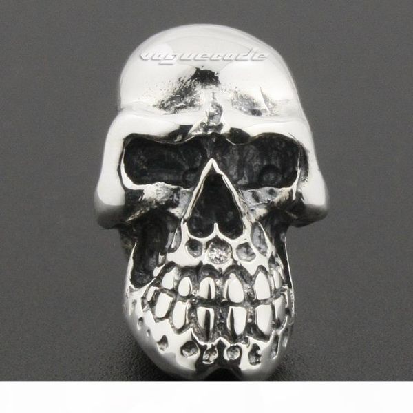 

huge & heavy 925 sterling silver skull mens biker rocker stud earring 8r020a, Golden;silver