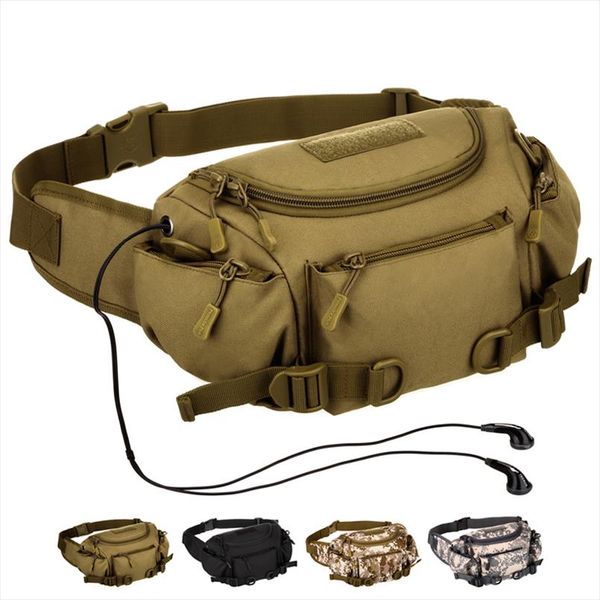 

military assault belt hip bum sling chest shoulder bag travel riding multi capacity men nylon fanny waist pack