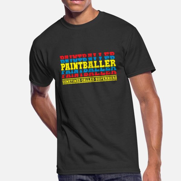 

paintballer sometimes called superhero t shirt men designer 100% cotton round neck slim fitness funny spring cool shirt