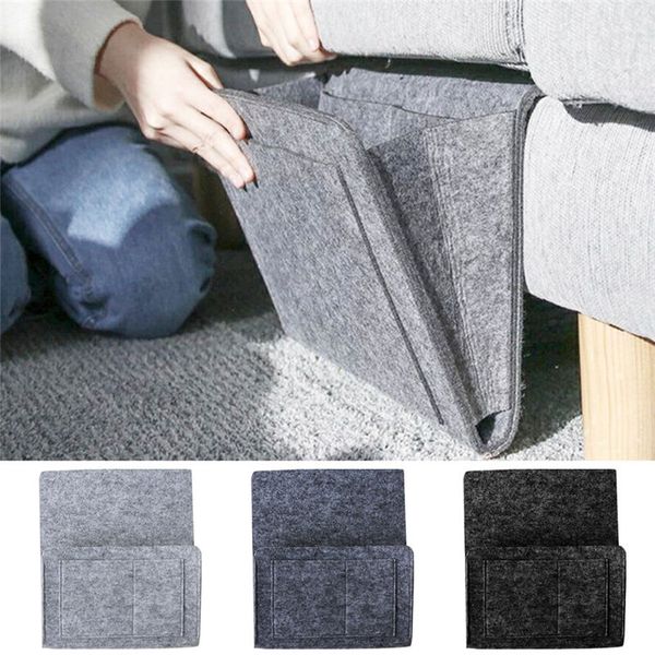 

storage boxes & bins bed bag pocket felt bedside hanging organizer dorm room book magazine tv remote caddy bunk holder for table sofa