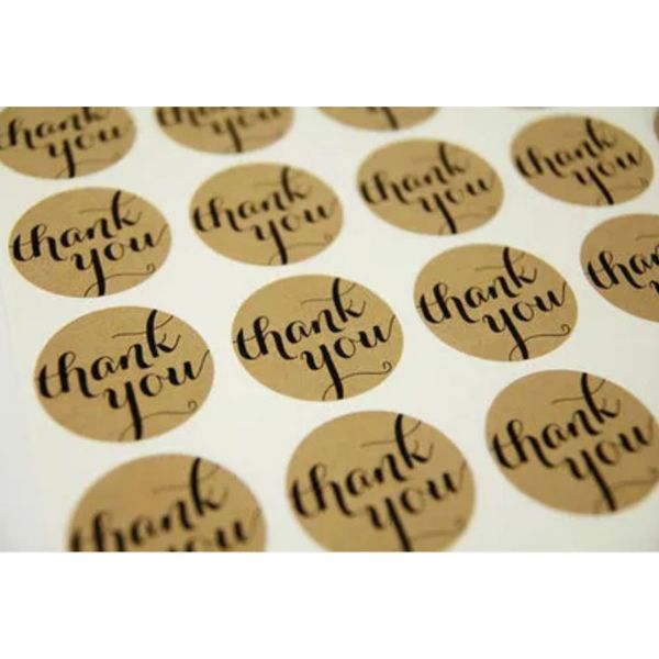 

120 pcs "thank you" craft packaging seals sticker labels sealing er