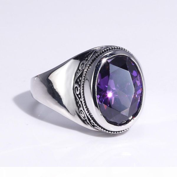 

real 925 sterling silver rings for women with zircon stone amethyst ruby garnet vintage thai silver flower engraved jewelry ly191226, Slivery;golden