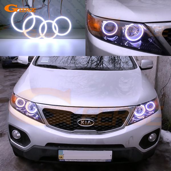 

for kia sorento ii 2009 2010 2011 2012 2013 excellent ultra bright illumination cob led angel eyes kit halo rings