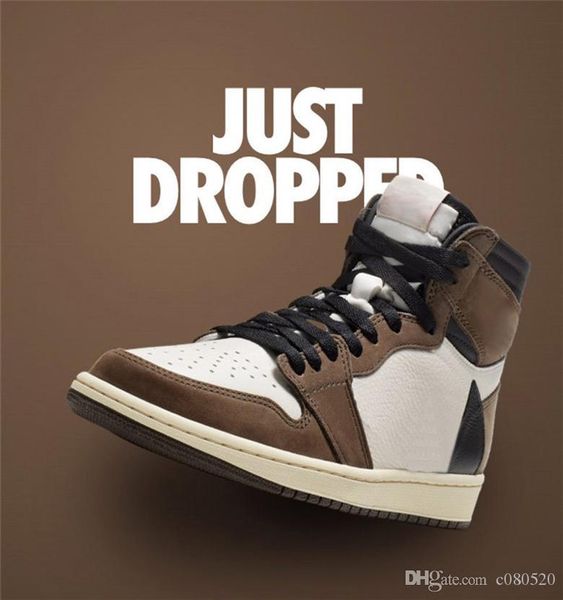 

new air release travis scott x 1s high og ts sp 1 mens low basketball shoes sail dark mocha university outdoor sneakers us5-13