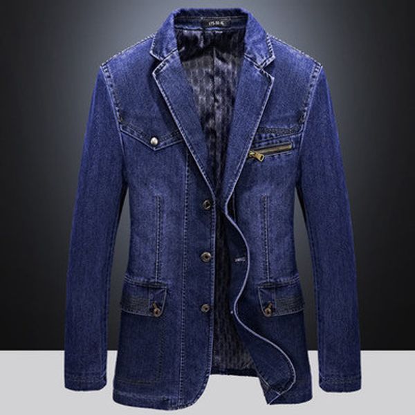 

2020 men's autumn new casual suit three-button slim denim suit, White;black