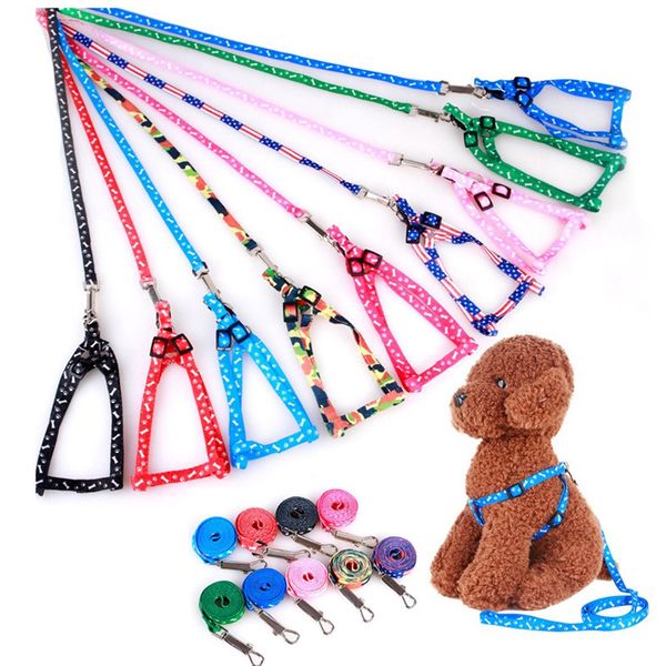 

dog harness leashes nylon printed adjustable pet dog collar puppy cat traction rope pet necklace collar bwa769