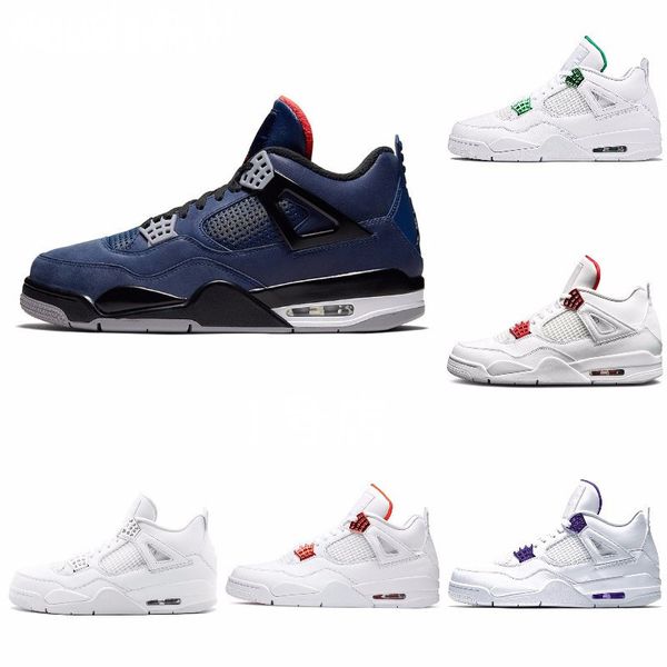 

холодный серый 4 чистых деньги металлических упаковок мужчины баскетбол обувь 4s pine green court фиолетового университет оранжевого красный