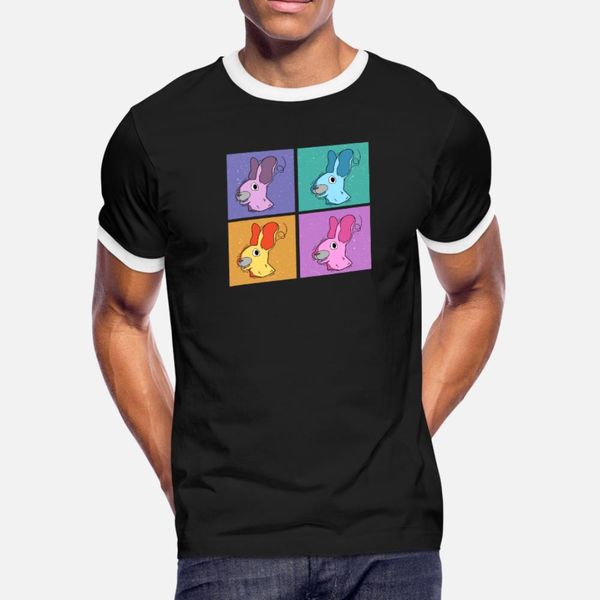 

rabbit blocks colorful cute gift idea t shirt men customized short sleeve size s-3xl standard anti-wrinkle fashion summer leisure shirt