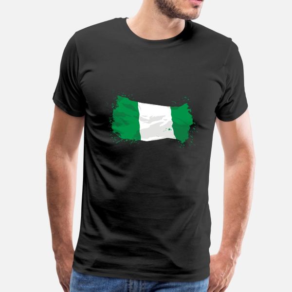 

nigeria flag t shirt men design cotton s-xxxl slim graphic basic spring autumn original shirt