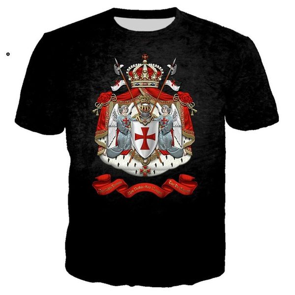 

knights templar military camiseta hombre 5xl 3d print shirts hippie graphic funny men clothing