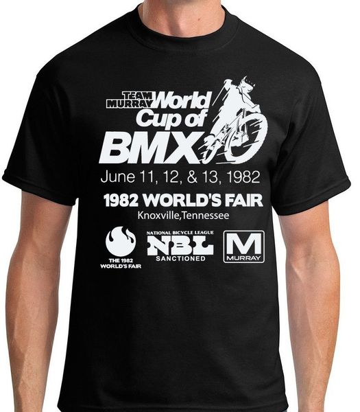 

t shirts fashion 2019 crew neck men short-sleeve old school bmx t-shirt team murray worlds fair vintage x20 x24 sticker bicycle