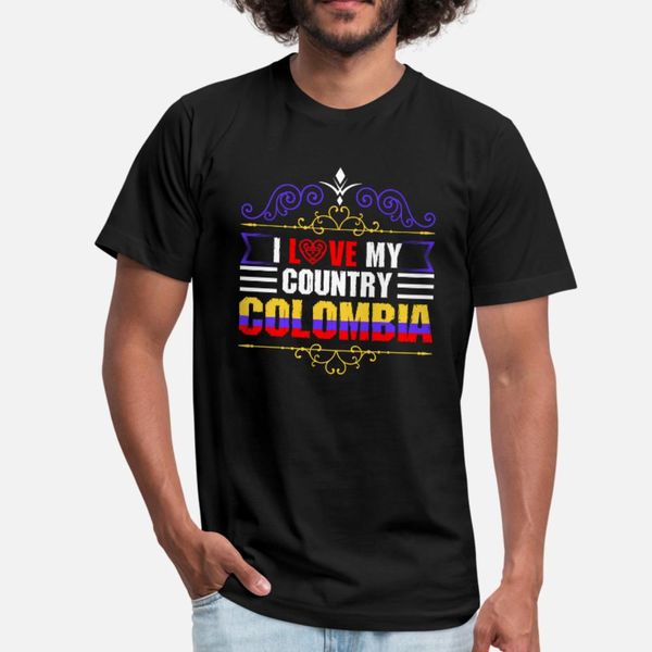 

i love my country colombia t shirt men designing short sleeve euro size s-3xl unique cute new style spring standard shirt