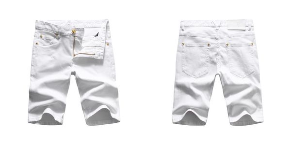 

new men's fashion, short jeans with everything fashion embroidered pants slightly stretchy jeans trendy slim hole pants fashion high qu, Blue