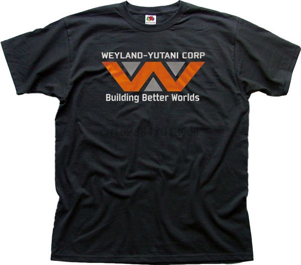

2018 latest fashion alien aliens prometheus weyland-yutani black cotton t-shirt 01487 summer style t shirt