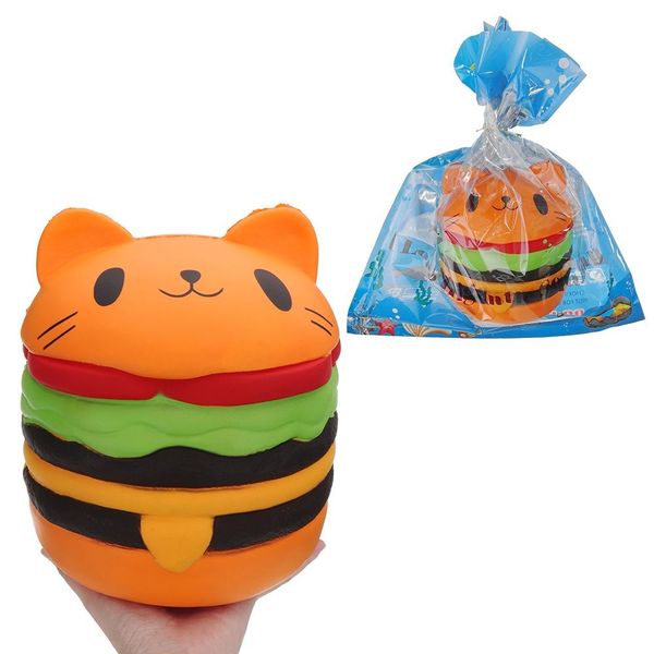 

kawaii big cat burger for squishy jumbo toy soft 20cm squishies slow rising squeeze toy for kids anti stress collecte gift