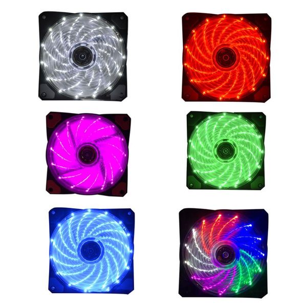 

120мм компьютер pc case fan led бесшумного 15 светодиодов 12v cpu охладитель cooler master вентилятор охлаждения