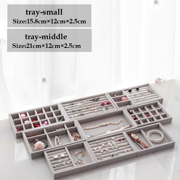 

wholesale price drawer jewelry display storage tray jewellery organizer box earrings holder rings packaging watch necklace stand mx200810, Black;white