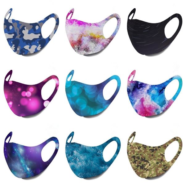 

designer printed women silk magic skull scarf face mask 14 styles chiffon handkerchief outdoor windproof half face dust-proof sunshade ma#31
