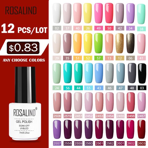 

nail art kits (12pcs/set)rosalind gel polish set for extension kit lacquer uv led lamp design acrylic manicure